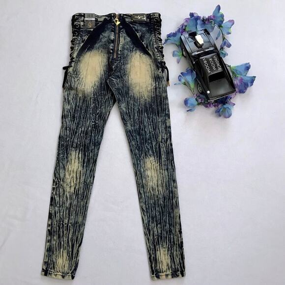 Baby Phat NWT Distressed Stone Wash Skinny Jeans Juniors/Women 7/8 - Picture 7 of 11